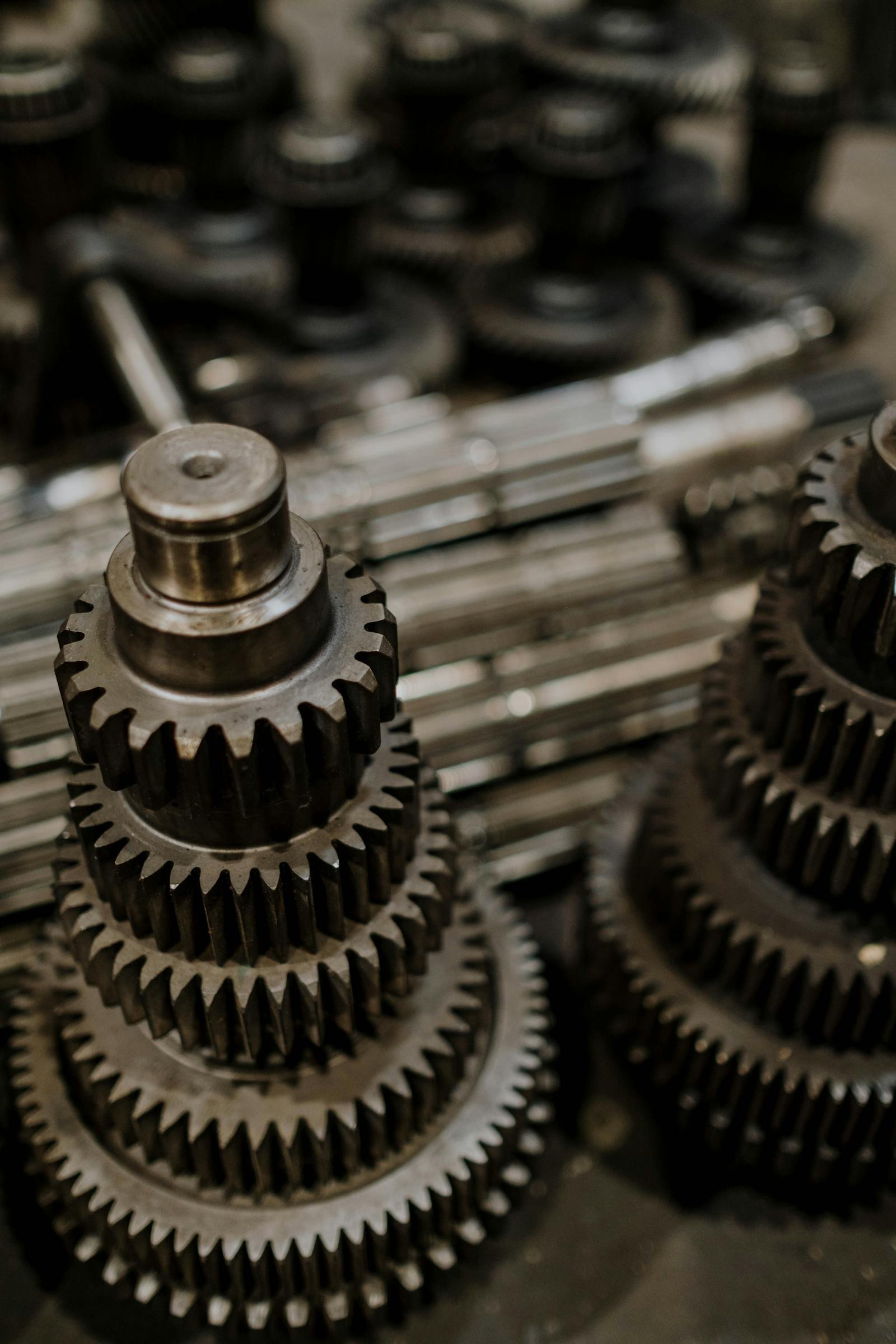 Stacked transmission gears